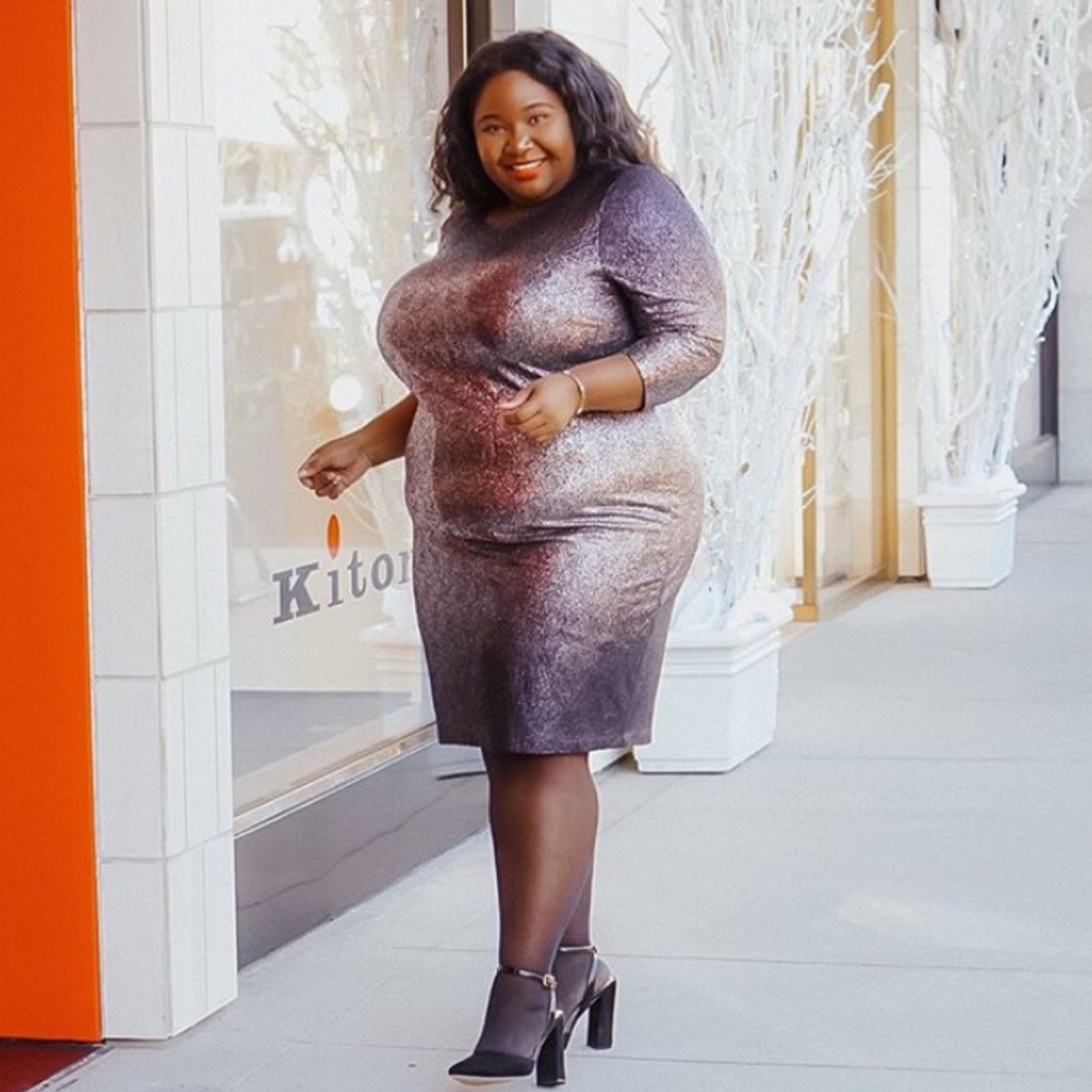 Plus size Black sparkle dress Lane Bryant